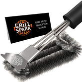 Grill Spark 18-inch brush with round head for thorough grill cleaning.