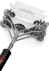 Grillaholics Grill Brush bristle-free design for safer, effective grill cleaning.