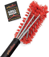 Grillaholics nylon grill brush bristle-free cleans between grates safely.