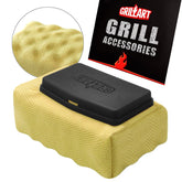 GRILLART bristle-free cleaning head ready for hot-grate cleaning with safer residue removal