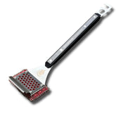GrillFighter grill brush front view showcasing bristle-free cleaning for safe grill upkeep.