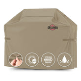 Grillman 58-inch tan grill cover shields grill from rain and sun for long-lasting life