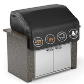Grisun 32-inch built-in grill cover on Bull 45005 protects from rain and sun.