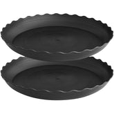 Grjoprt large 16-inch saucer two-pack protects surfaces while accommodating most indoor pots.