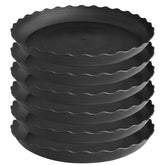Grjoprt 6-pack plant saucer 10-inch top view protects surfaces and contains soil.
