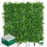 Grooy artificial hedge leaf detail shows lifelike texture for a natural look.