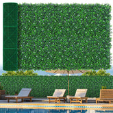 Grooy boxwood roll panel provides instant privacy and lush coverage.