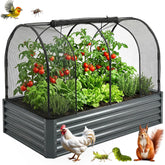 Grow Master raised bed cover setup showing quick tool-free assembly for your garden