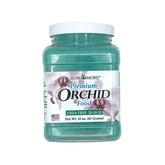 Grow More 20-10-20 orchid fertilizer label close-up, highlighting the urea-free formula.