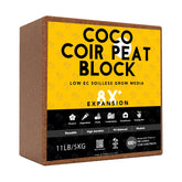 Growbycoco Coco Coir Brick packaging shows compact storage and ready-to-use block