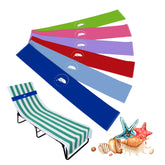 Growell towel bands secure towels on a chair during windy beach days