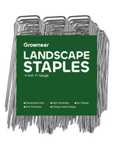 GROWNEER landscape staples 4inch secure weed barrier edges for a tidy lawn