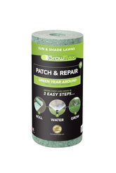 Growtrax biodegradable grass seed mat roll laid in lawn for quick, uniform growth