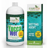 GS Plant Foods Yucca Wet bottle closeup shows natural wetting agent increasing uptake