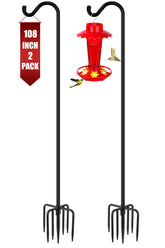 Gtongoko 108 inch shepherds hook for bird feeders elevates feeding stations