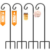 Gtongoko 24-inch shepherd hooks base with stable three-prong design for windy gardens