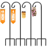 Gtongoko 48-inch shepherds hook base shows sturdy stability for outdoor displays.