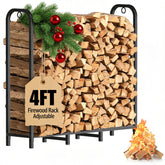 Gtongoko 4ft firewood rack full-size view for sturdy outdoor storage
