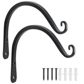Gtongoko 8-inch wall-mount plant hanger in black for durable outdoor mounting.