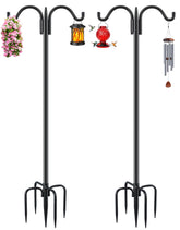 Gtongoko double shepherds hook with base stand for bird feeders and plants.