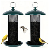 Gtongoko finch bird feeder exterior view shows durable metal construction for outdoors.