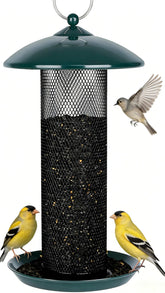 Gtongoko Finch Feeder outdoor 2.5 lb capacity supports longer feeding without refills.