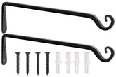 Gtongoko 15in plant hanger wall mount, durable black metal for safe indoor or outdoor displays.