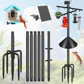 Gtongoko squirrel-proof pole base and five-prong mount for stability
