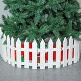 GUAN white plastic Christmas tree fence piece front view for clean framing