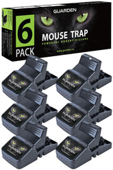 Guarden mouse traps indoor setup showing quick, clean pest control for homes