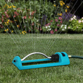 GUDWING lawn sprinkler with 18 brass nozzles delivers broad lawn coverage.