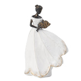 Guichifun fairy statue leaf-angel holding a lily for tranquil garden decor.