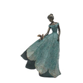Guichifun leaf angel girl statue for elegant garden decor