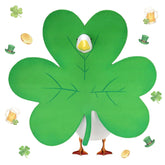 Guiqulai goose outfit with shamrock design for porch display