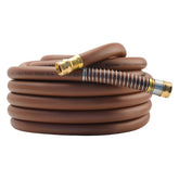 Guitrees garden hose coiled neatly for easy storage and quick plant watering.