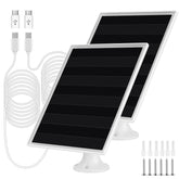 Gulisot 6W solar panel charger front view with USB-C port for outdoor cameras.