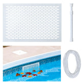 Guotwozi Skimmer Guard Kit front view, durable white debris shield for pools