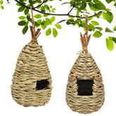 Gute hummingbird house for outdoor hanging with natural hibiscus grass material