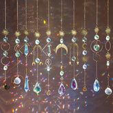 GWAHSA crystal suncatcher close-up beads reflect sunlight into vibrant colors