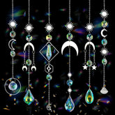 GWAHSA sun catcher 6-pack hanging crystals that brighten rooms with colorful light.