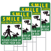 GXGGUS Clean Up After Your Dog signs front view with two-sided visibility and durable stakes.