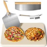Gyreuni 20x13 inch rectangle pizza stone ready for oven or grill to achieve crispy crust