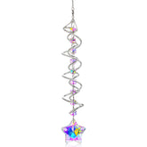 H&D Hyaline & Dora 21inch crystal suncatcher with double spiral design creates colorful window reflections.
