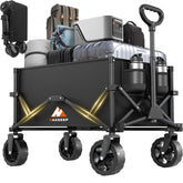 HAAGEEP Collapsible Wagon unfolded for easy transport on various surfaces.
