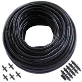 Habitech 1/4 inch dripline tubing in a 100 ft roll ready for garden use