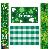 Hahafelt St Patrick's Day doormat with shamrocks adds festive entry appeal