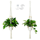 HahaMagic macrame plant hanger with tassel in a two-pack setup for stylish indoor decor