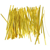 HAHIYO 6-inch gold twist ties seal bags quickly and add a festive touch.
