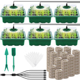 Hahood seed starter tray kit with grow light dome for indoor germination