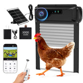 Hairongil automatic chicken coop door camera in action, providing security and live monitoring